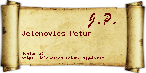 Jelenovics Petur névjegykártya